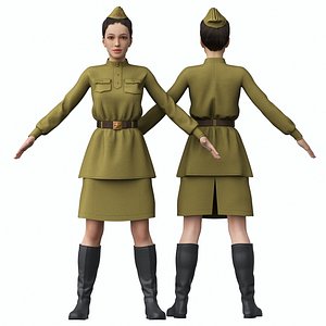 3D soviet military uniform