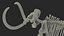 3D Mammoth Skeleton Clean Bones Rigged