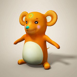3D cartoon mouse toon model