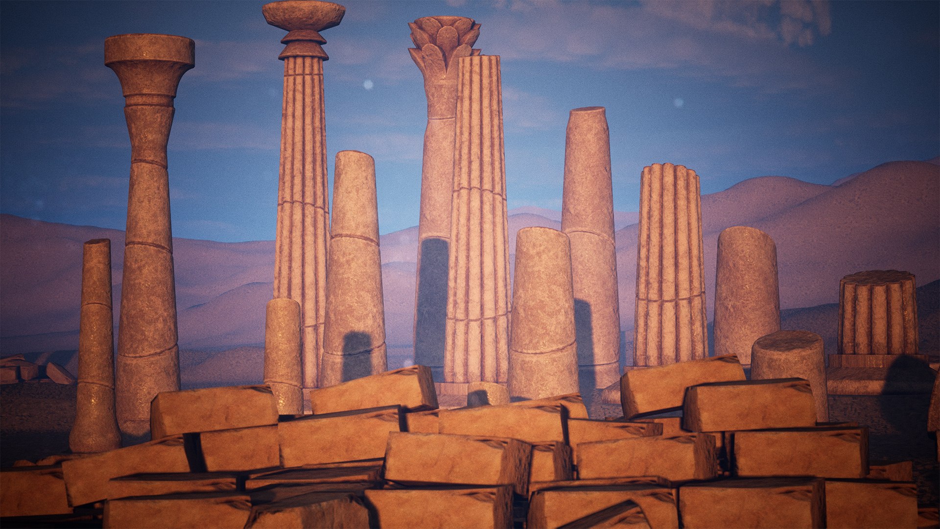 3D Egypt Modular Pillars 67 Assets - TurboSquid 2193116