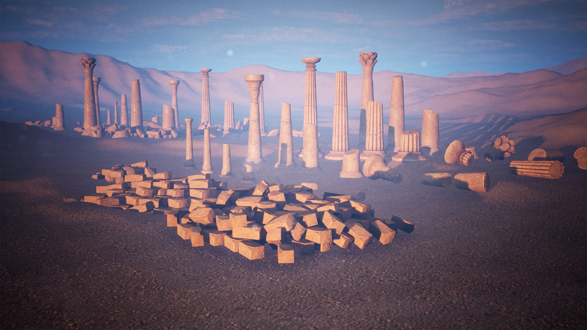 3D Egypt Modular Pillars 67 Assets - TurboSquid 2193116