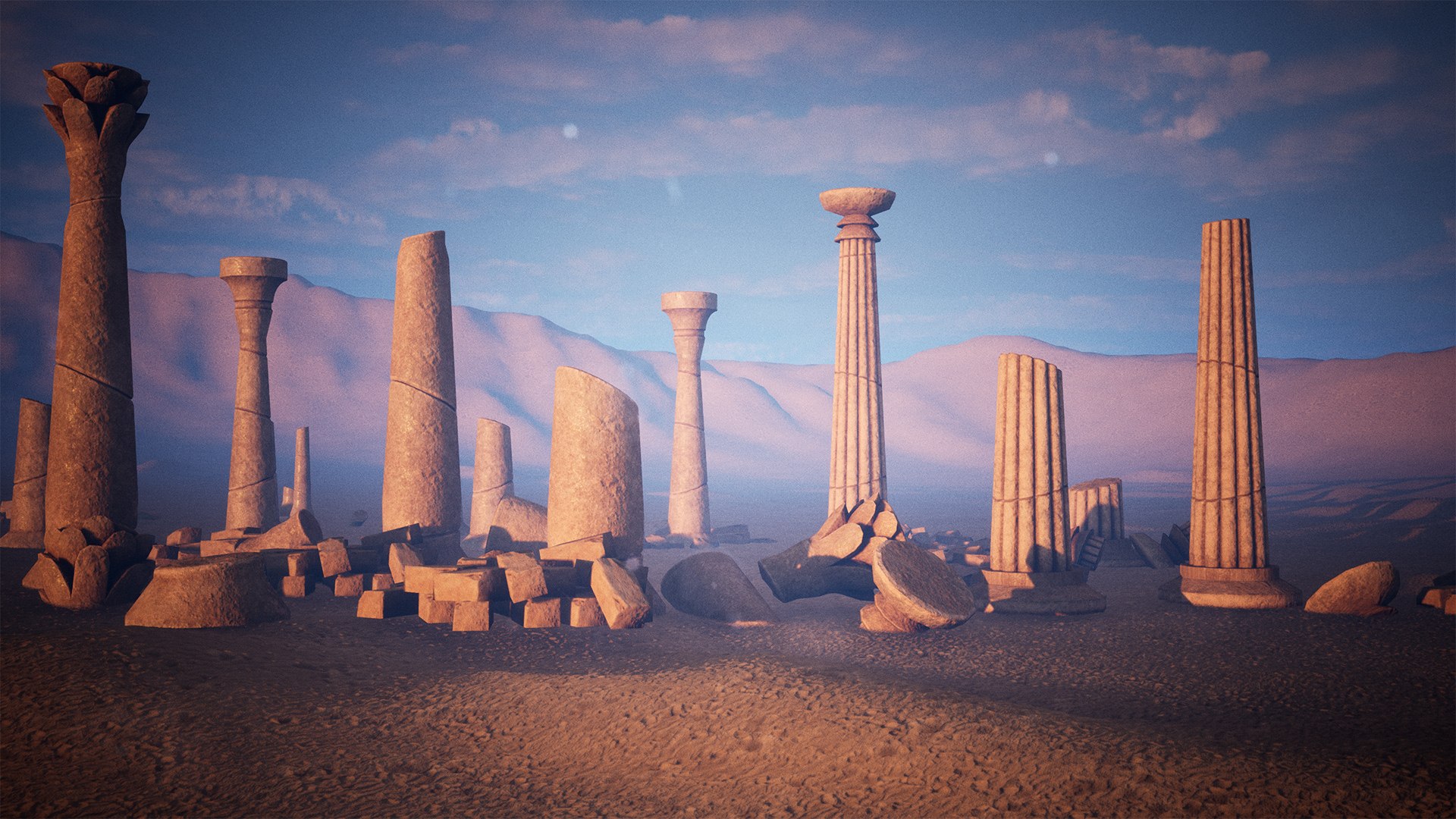 3D Egypt Modular Pillars 67 Assets - TurboSquid 2193116