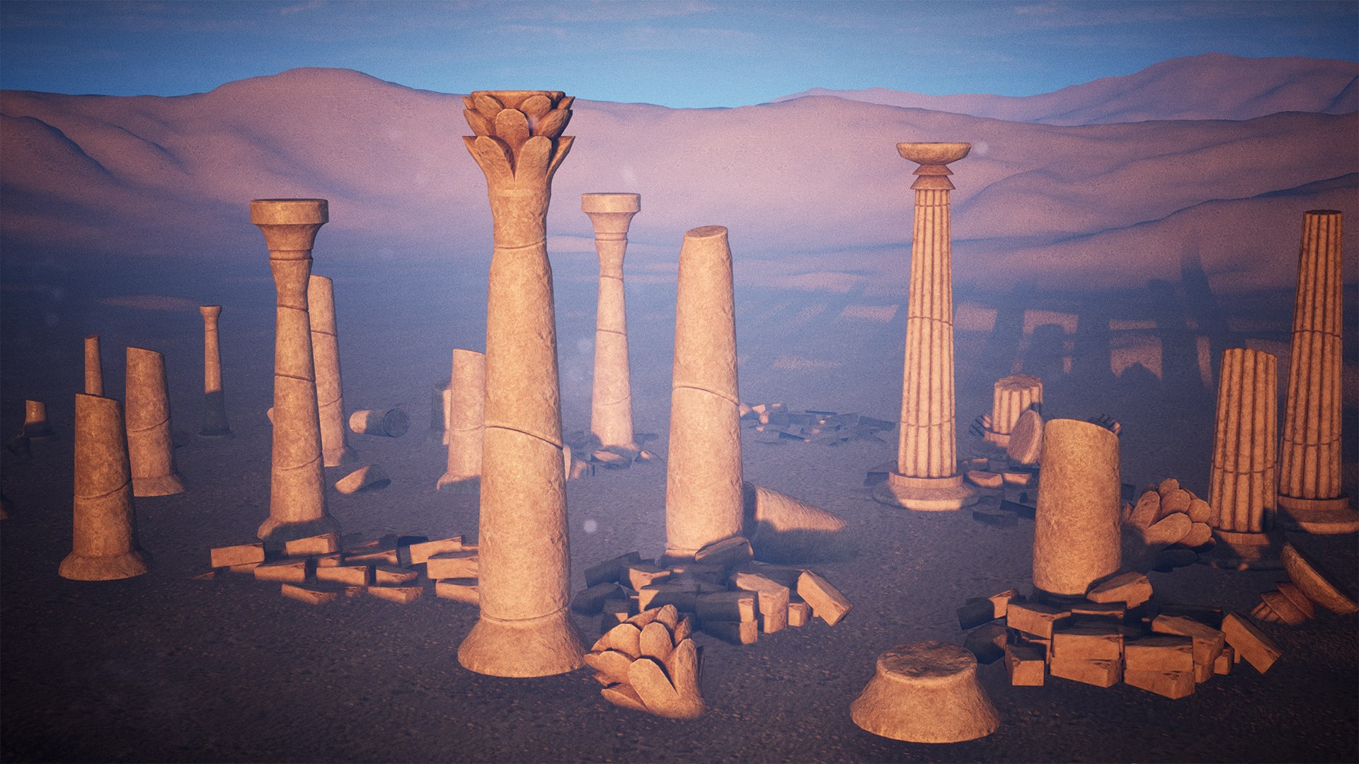 3D Egypt Modular Pillars 67 Assets - TurboSquid 2193116