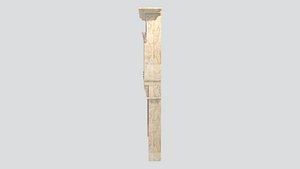 Ornate Marble Entrance Gate 3D Model 3D model