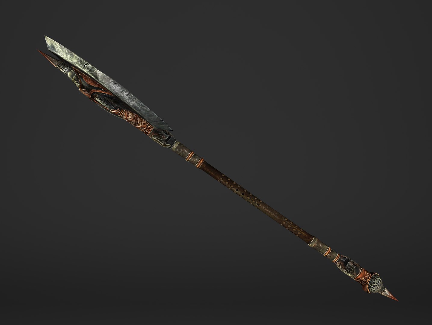 Steel Spear Head Battleaxe 3D - TurboSquid 1424726