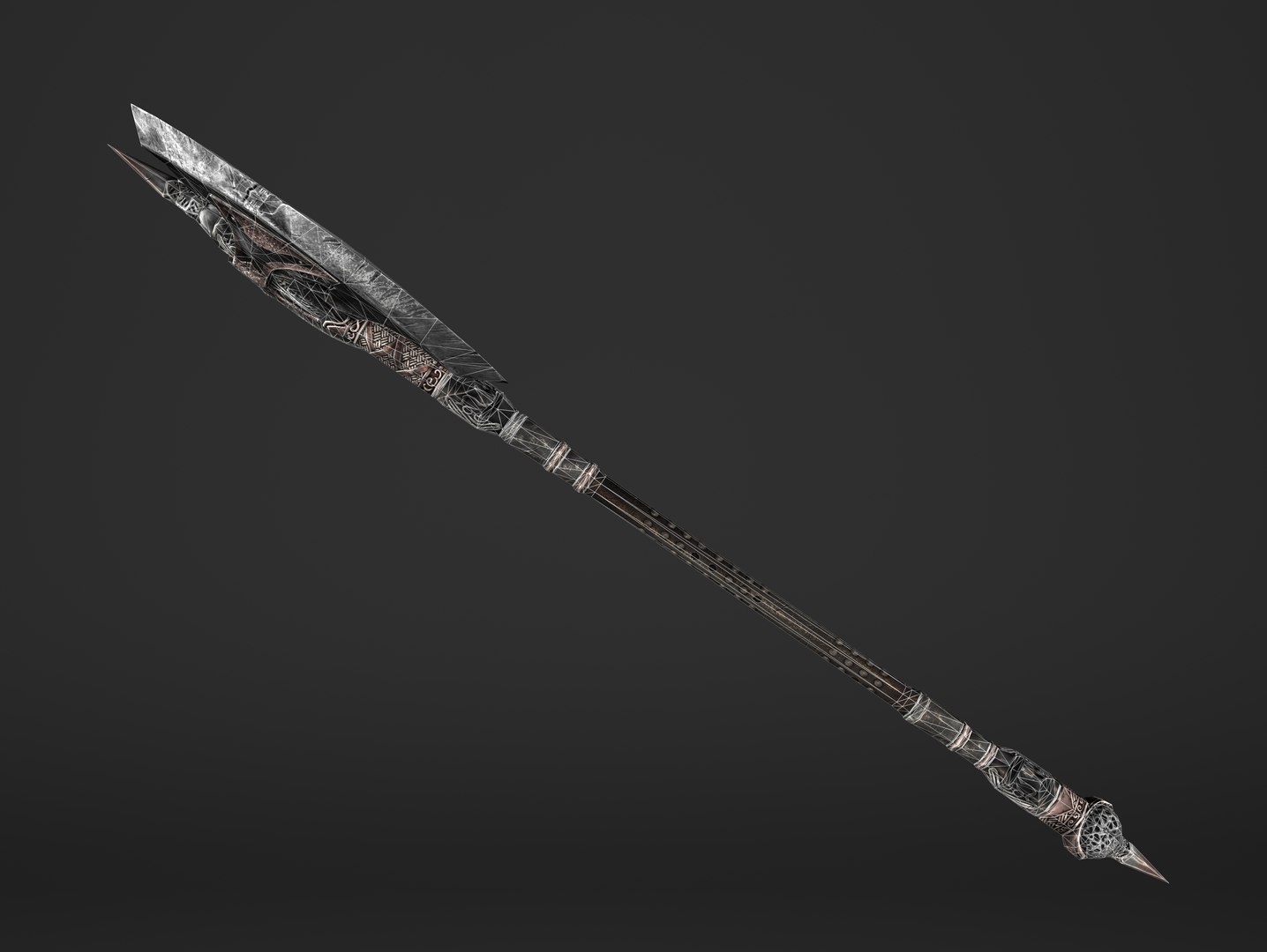 Steel Spear Head Battleaxe 3D - TurboSquid 1424726