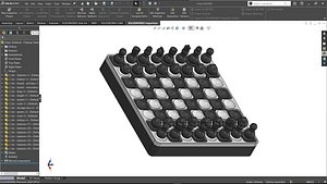 Chess board 3D model