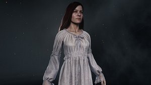 3D Girl in dress model