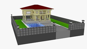3D house pool