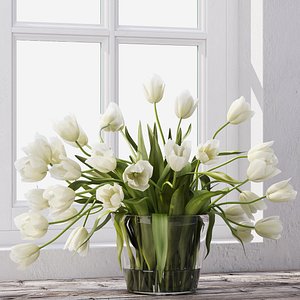 3d model tulip bouquet