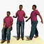Bundle Low Poly African Woman C