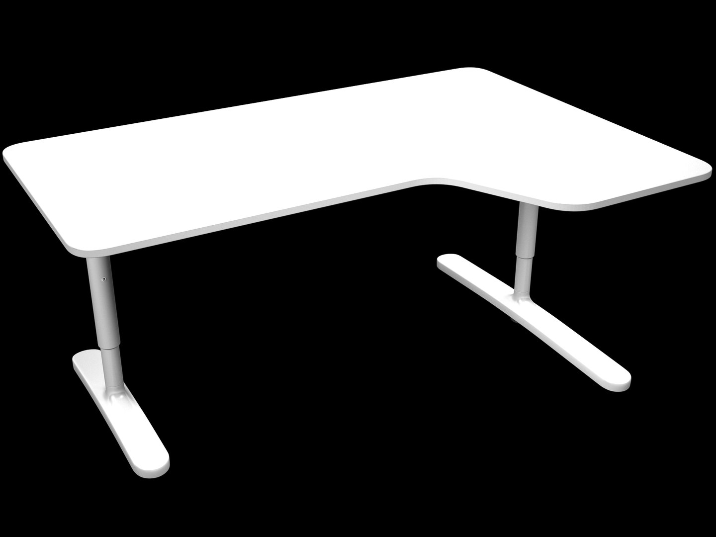 IKEA BEKANT corner desk 3D TurboSquid 1983586