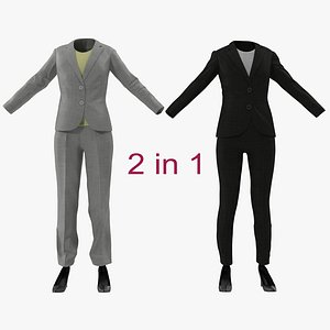 women suits modeled 3d 3ds