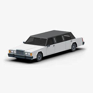Stylized Cartoon Limousine 80s