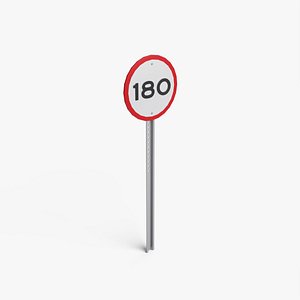 Speed Limit Road Sign 180