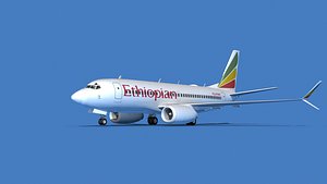 Boeing 737 Max 7 Ethiopean Airlines 3D