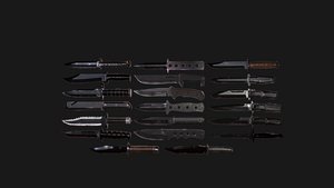 20 Military Knife Models Pack