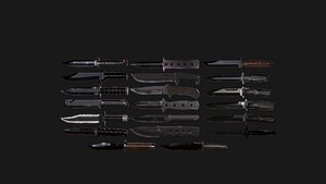 20 Military Knife Models Pack