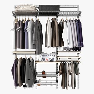 3D Modern Clothing Jacket Suit Pants Shoes
