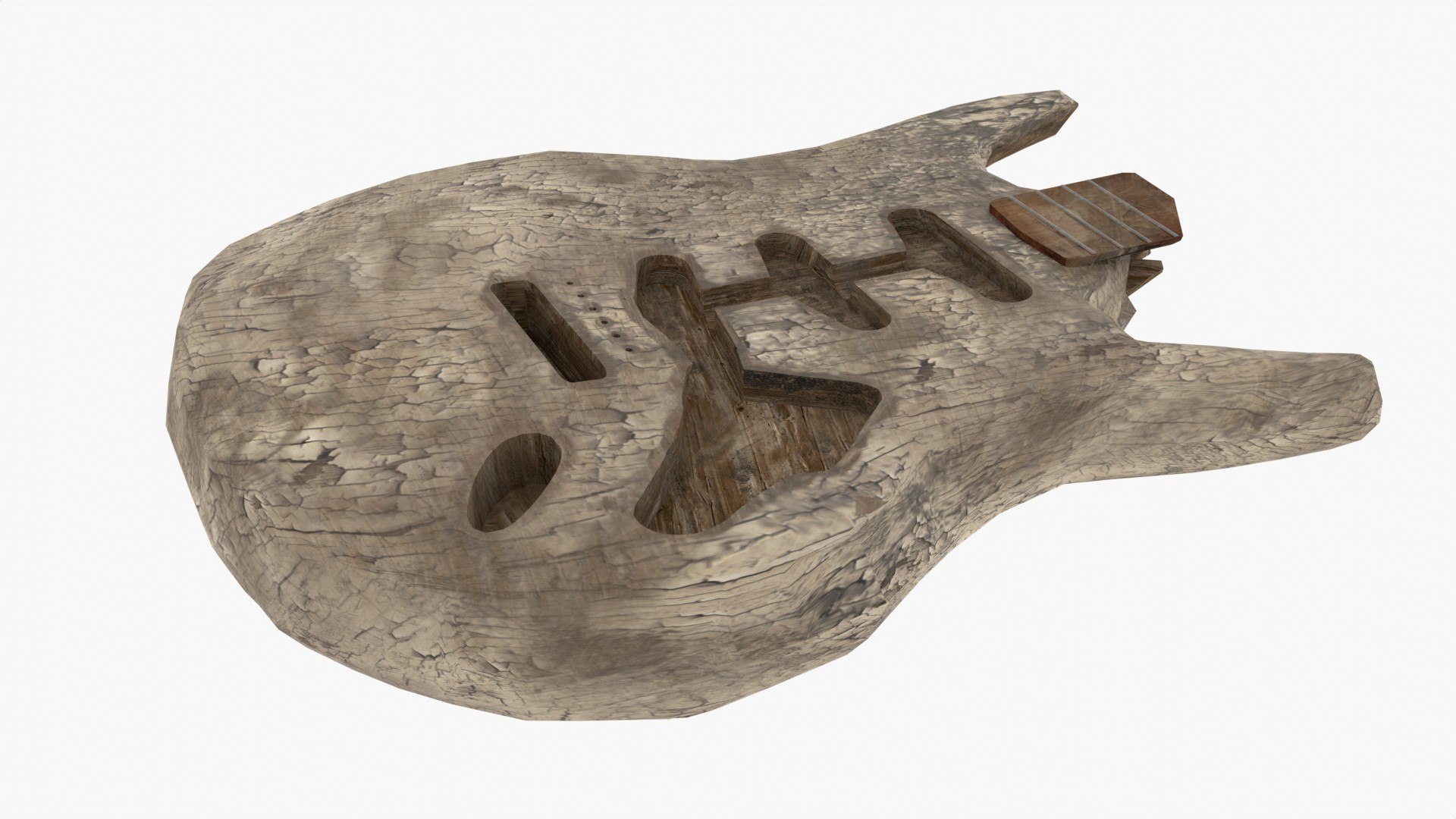 Ruined Smashed Destroyed Broken Electric Guitar model TurboSquid 2004667