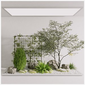 3D Complex of garden plants 02 model