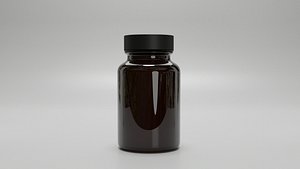 3D GLASS PILL BOTTLE model