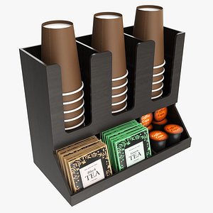 3D Coffee and tea station organizer model