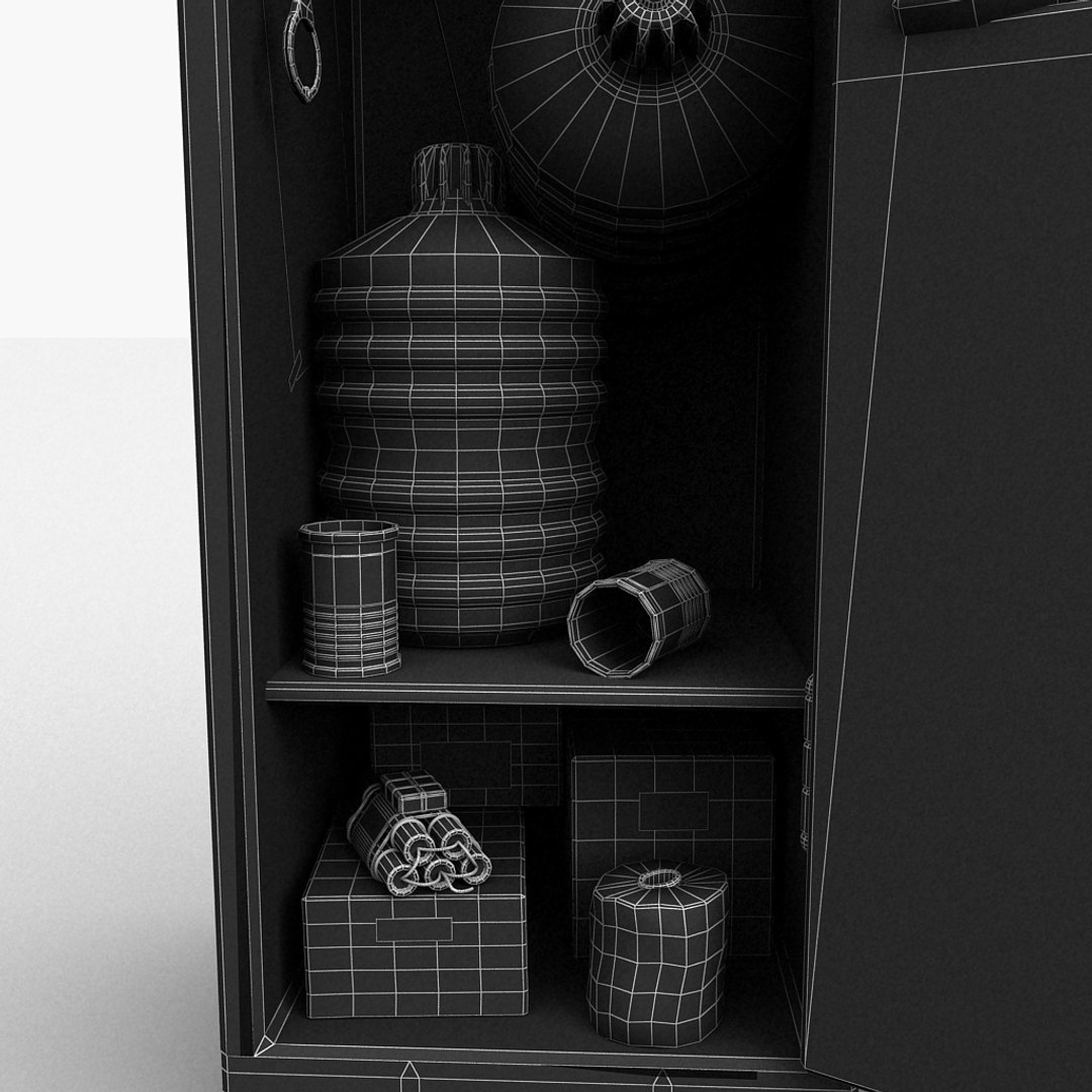 3d metal locker heavy model