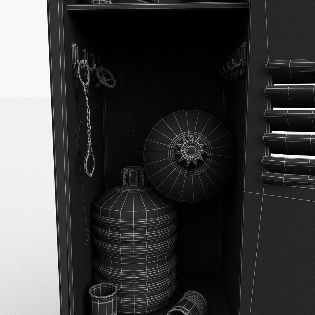 3d metal locker heavy model