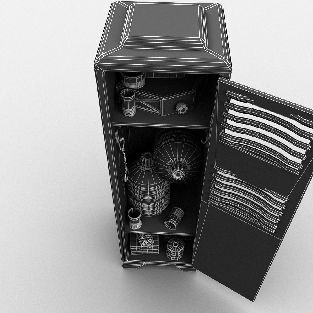 3d metal locker heavy model