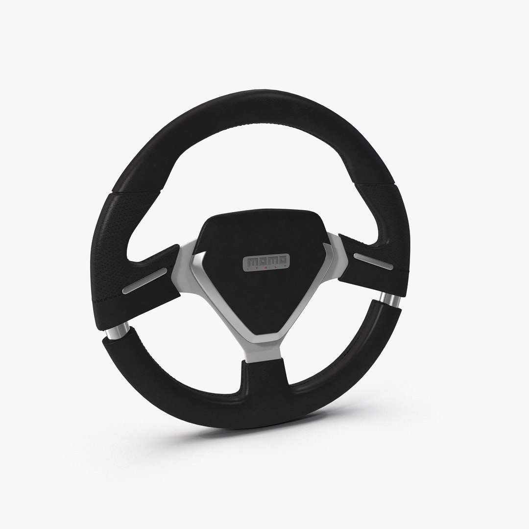 美品！MOMO Millenium Evo 35 ミレニアムエボ MOMO MILLENIUM EVO 350MM STEERING WHEEL BLACK LEATHER WITH SILVER