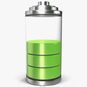 3d cell phone battery icon