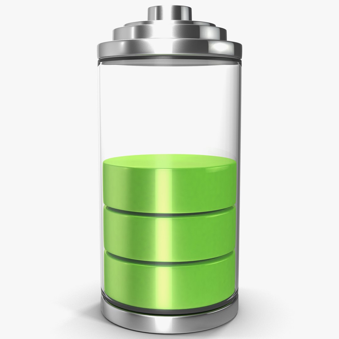 Cell Phone Battery Icon 3 3D model preview