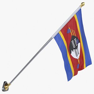 Eswatini Cloth Flag Wall Mount Animated Loop