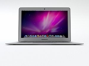 apple macbook air 2010 3d model