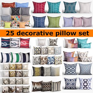 3D model 25 decorative set pillow