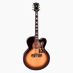 3d acoustic guitar gibson j200 model