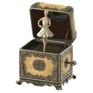 Music Box Rotating Ballerina model