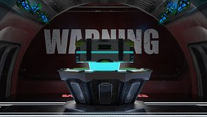 3D model 3D Sci Fi Hangar Interior with scifi box