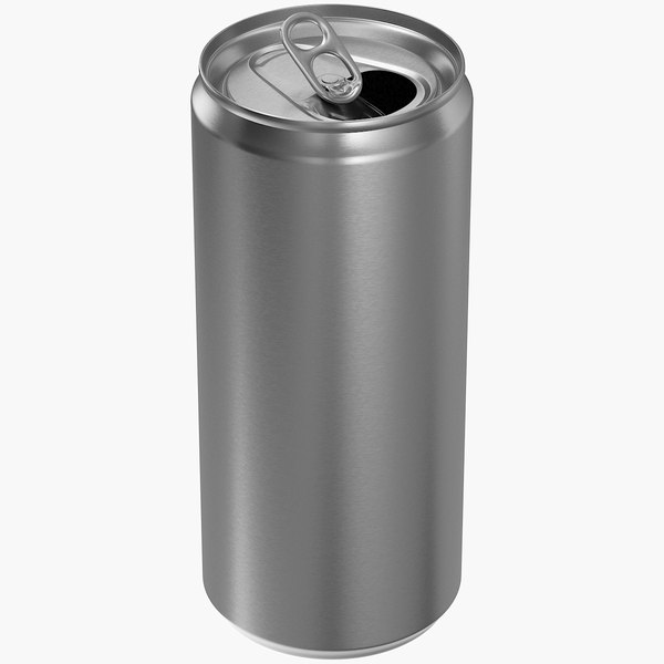 3D Opened Sleek Aluminum Can 300ML