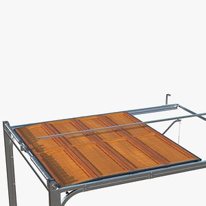 3D Retractable Garage Door System Rigged for Maya