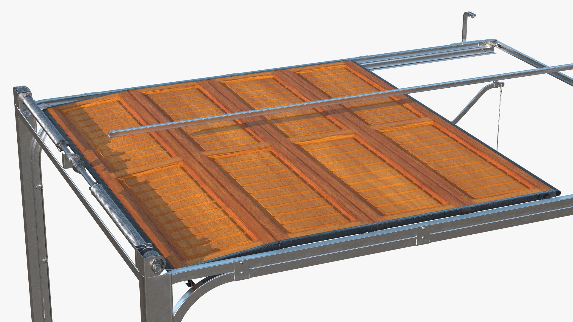 Retractable Garage Door System Rigged for Maya 3D model preview