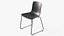Sedia Hal Tube Sledge nera - Sedia moderna per interni PBR
