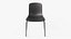 Sedia Hal Tube Sledge nera - Sedia moderna per interni PBR