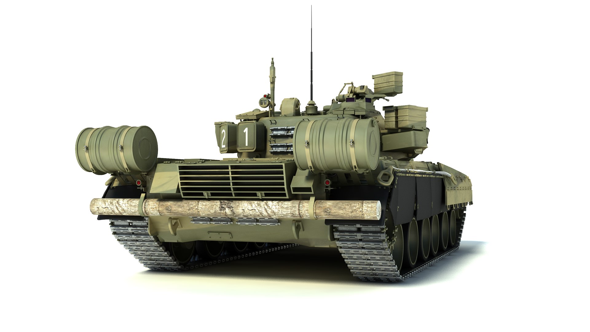 3d Model Of T-80ud Main Battle Tank