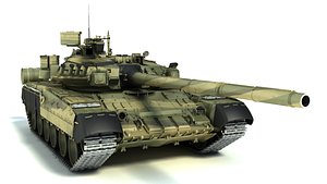 3d model of t-80ud main battle tank