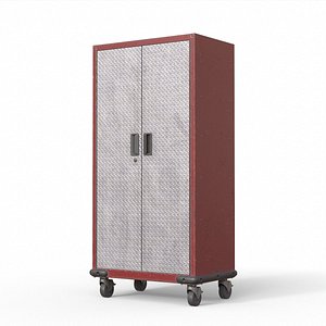 2 Mobile Havy Duty  Storage Cabinet 800 3D model