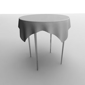 3ds max table tableclothes