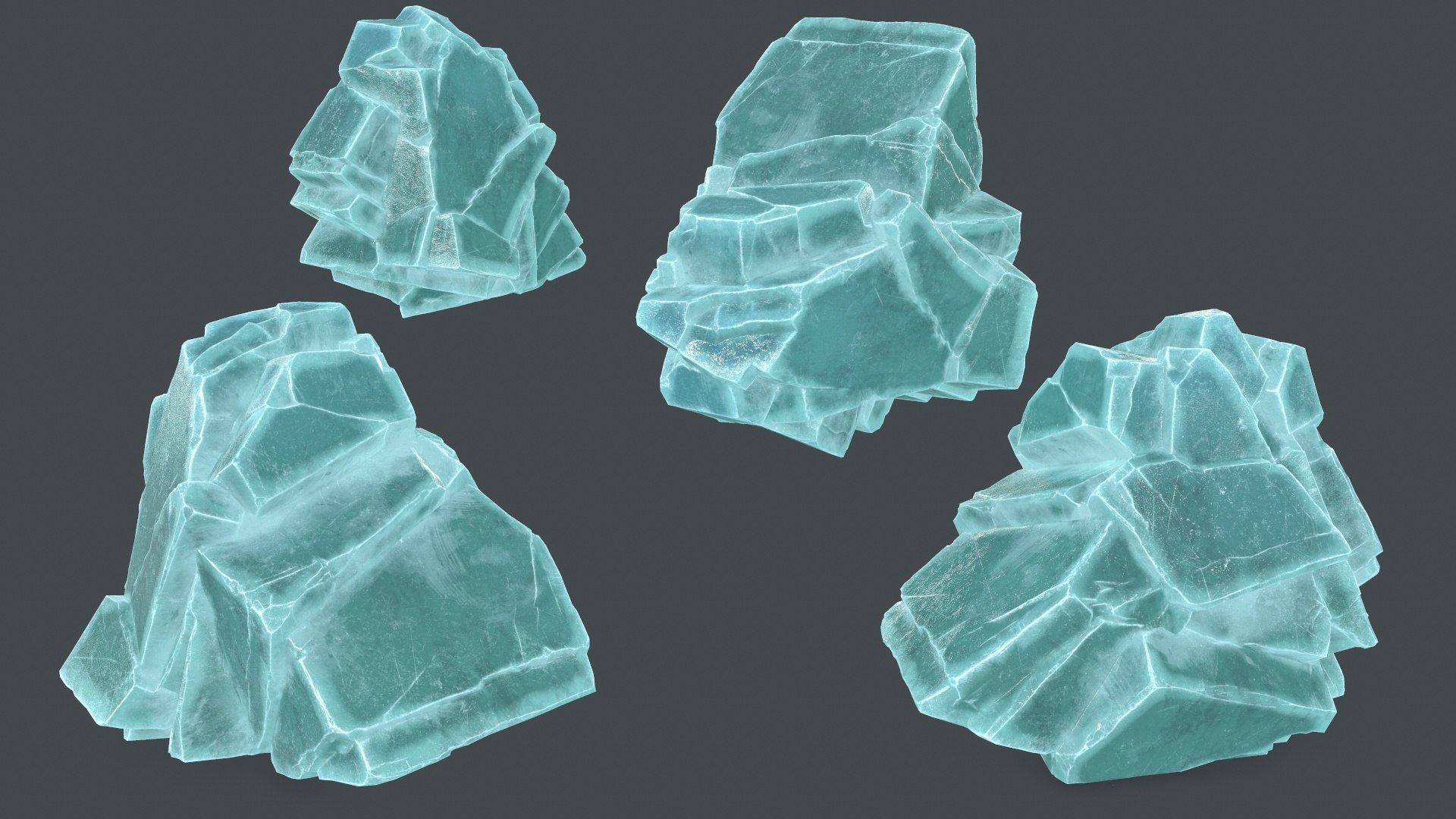 Ice Rocks Model - TurboSquid 2121600