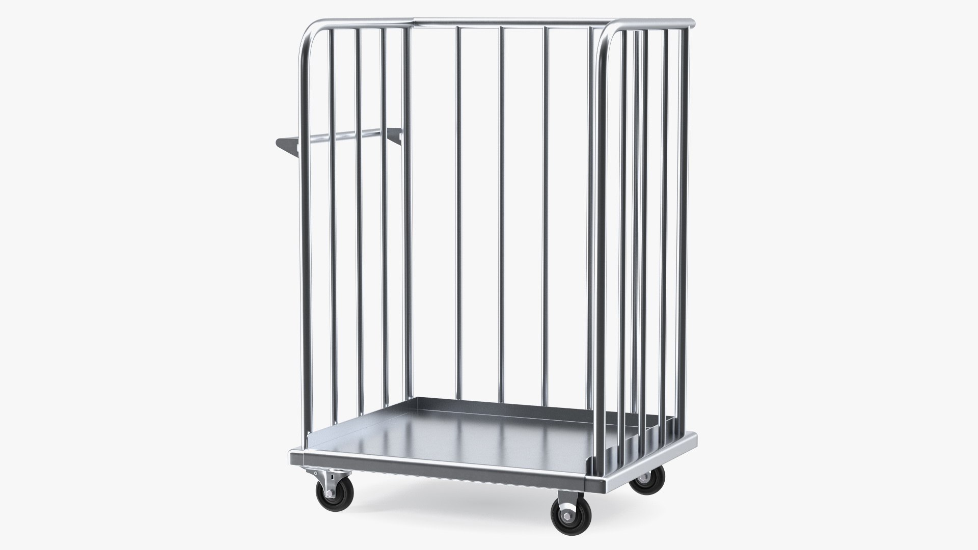 Trolley Platform with High Railing 3D model preview